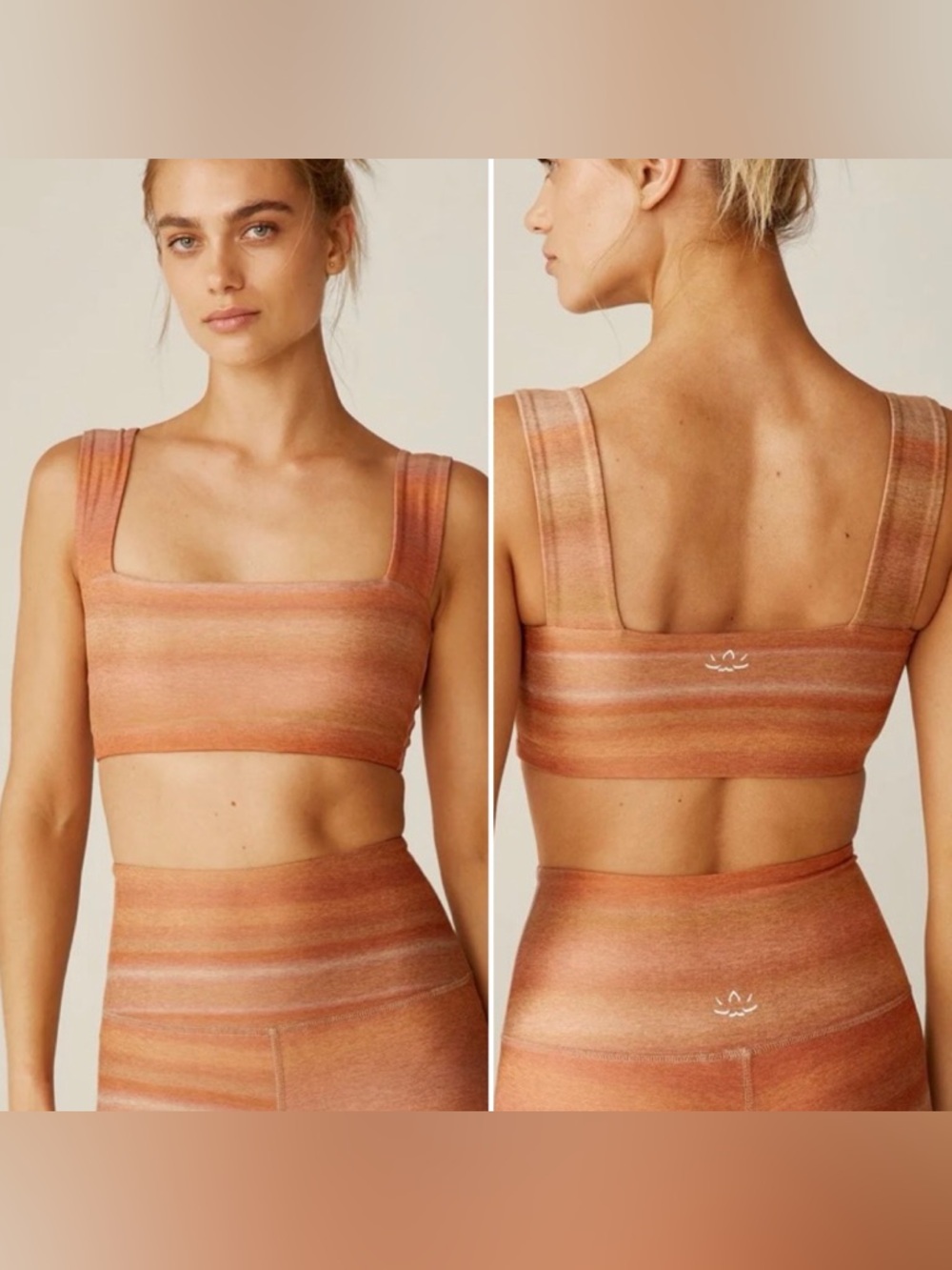 Beyond Yoga SoftMark Square Neck Sports Bra L NWT